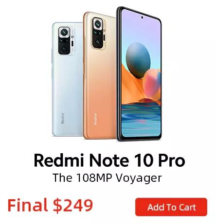 [World Premiere In Stock] Global Version Xiaomi Redmi Note 10 Pro Smartphone 108MP Camera Snapdragon 732G 120Hz AMOLED Display